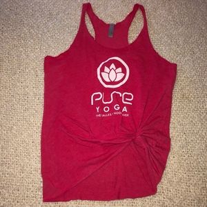 PURE YOGA poly cotton rayon yoga tank